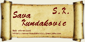 Sava Kundaković vizit kartica